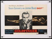 2s090 GOLDFINGER linen Belgian '64 great close up of Sean Connery as James Bond 007!