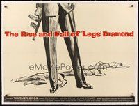 2s017 RISE & FALL OF LEGS DIAMOND linen British quad '60 different art of gangster Ray Danton's legs