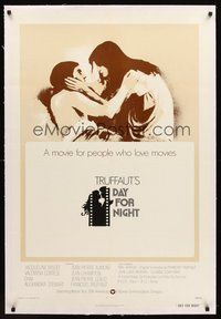 2s347 DAY FOR NIGHT linen int'l 1sh '73 Francois Truffaut's La Nuit Americaine, Jacqueline Bisset
