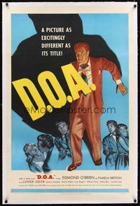 2s346 D.O.A. linen 1sh '50 close up of Edmond O'Brien who is doomed to die, classic film noir!