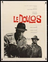 2s136 LE DOULOS linen French 23x32 '63 Jean-Paul Belmondo, directed by Jean-Pierre Melville!