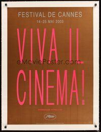 2s144 VIVA IL CINEMA linen bronze style French 23x32 '03 homage to director Federico Fellini!