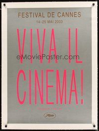 2s145 VIVA IL CINEMA linen silver style French 23x32 '03 homage to director Federico Fellini!