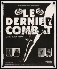 2s147 LE DERNIER COMBAT linen French 15x21 '83 Luc Besson, Reno, design by Guichard & Camboulive!
