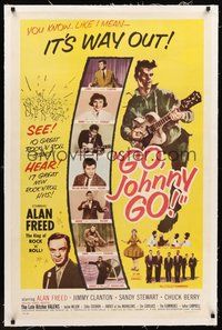 2s390 GO JOHNNY GO linen 1sh '59 Chuck Berry, Alan Freed, you know, like I mean - it's way out!