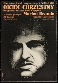 2s104 GODFATHER linen Polish 23x33 '73 Coppola classic, different art of Marlon Brando by Ruminski!