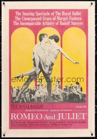 2s518 ROMEO & JULIET linen 1sh '66 Margot Fonteyn, Rudolf Nureyev, English ballet version!