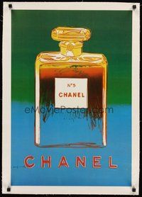 2s218 CHANEL NO. 5 linen commercial poster19x28 '97 advertisement for the perfume by Andy Warhol!
