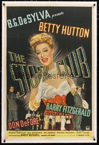 2s546 STORK CLUB linen 1sh '45 Barry Fitzgerald, Don DeFore, great art of pretty Betty Hutton!