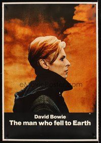 2s246 MAN WHO FELL TO EARTH linen half subway '76 Nicolas Roeg, David Bowie close up profile!