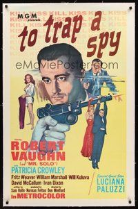 2s574 TO TRAP A SPY linen int'l 1sh '64 Robert Vaughn, David McCallum, The Man from UNCLE!