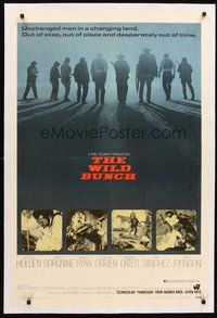 2s594 WILD BUNCH linen 1sh '69 Sam Peckinpah cowboy classic, William Holden & Ernest Borgnine!
