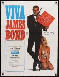 2t480 GOLDFINGER French 23x32 R70 Sean Connery as James Bond 007 with sexy girl by Thos & Bourduge