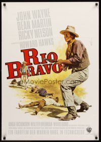 2t322 RIO BRAVO German R69 great artwork of John Wayne pointing rifle by Jean Mascii!