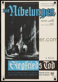 2t316 DIE NIBELUNGEN German 16x23 R62 directed by Fritz Lang, Paul Richter as Siegfried!