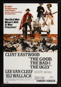 2t245 GOOD, THE BAD & THE UGLY 1sh R03 Clint Eastwood, Lee Van Cleef, Sergio Leone, cool art!