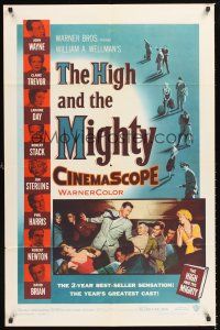 2t061 HIGH & THE MIGHTY 1sh '54 directed by William Wellman, John Wayne, Claire Trevor