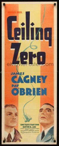 2t220 CEILING ZERO insert '36 James Cagney, Pat O'Brien, June Travis, directed by Howard Hawks!