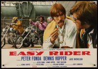 2t404 EASY RIDER Italian/Eng photobusta '69 Peter Fonda, Luke Askew + director & star Hopper!