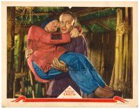 2t129 GOOD EARTH LC '37 Asian Paul Muni carries wife Luise Rainer home from the storm!