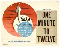 2t102 ONE MINUTE TO TWELVE TC '50 scientist invents atomic energy which might destroy the world!