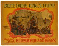 2t151 PRIVATE LIVES OF ELIZABETH & ESSEX LC '39 Errol Flynn in armor rides horse from castle!