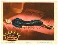 2t153 QUEEN BEE LC '55 Joan Crawford laying sideways on king size bed in sexy dress!