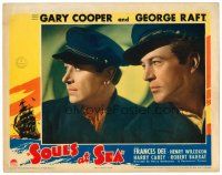 2t162 SOULS AT SEA LC '37 great close up of sailors Gary Cooper & George Raft!