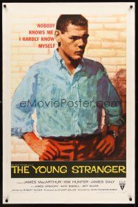2t256 YOUNG STRANGER 1sh '57 first John Frankenheimer, art of troubled teen James MacArthur!