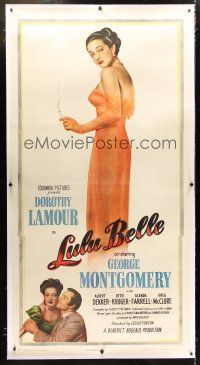 2w285 LULU BELLE linen 3sh '48 full-length art of sexy Dorothy Lamour & with George Montgomery!