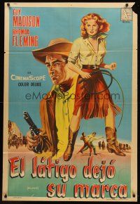 2w333 BULLWHIP Argentinean '58 saddle tramp Guy Madison & sexy red-headed hellcat Rhonda Fleming!