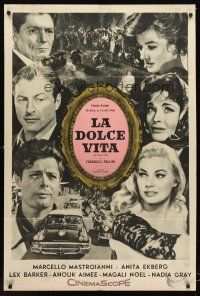 2w343 LA DOLCE VITA Argentinean '60 Federico Fellini, Marcello Mastroianni, sexy Anita Ekberg!