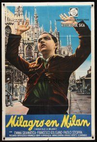 2w348 MIRACLE IN MILAN Argentinean '51 Vittorio De Sica's Miracolo a Milano, Paolo Stoppa!