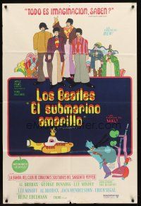 2w360 YELLOW SUBMARINE Argentinean '68 psychedelic art of Beatles John, Paul, Ringo & George!