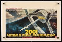2w053 2001: A SPACE ODYSSEY Belgian '68 Stanley Kubrick, art of space wheel by Bob McCall!