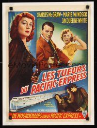 2w062 NARROW MARGIN Belgian '51 Richard Fleischer classic film noir, Charles McGraw, Marie Windsor