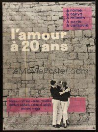 2w149 LOVE AT TWENTY French 1p '62 Truffaut, Wajda, Ophuls, Rossellini & Ishihara look at love!