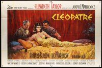 2w106 CLEOPATRA French 2p '63 Elizabeth Taylor, Richard Burton, Rex Harrison, Howard Terpning art!