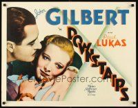 2w005 DOWNSTAIRS white style 1/2sh '32 romantic close up of John Gilbert & pretty Virginia Bruce!