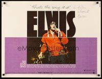 2w006 ELVIS: THAT'S THE WAY IT IS 1/2sh '70 great close image of Presley singing on stage!