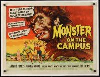 2w018 MONSTER ON THE CAMPUS 1/2sh '58 Jack Arnold directed, great artwork of beast amok at college!