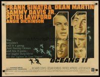 2w020 OCEAN'S 11 1/2sh '60 completely different image of Frank Sinatra & The Rat Pack!