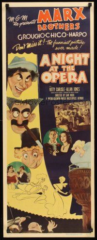 2w040 NIGHT AT THE OPERA insert R48 art of Groucho Marx, Chico Marx & Harpo Marx by Al Hirschfeld!