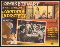 2w192 REAR WINDOW Mexican LC '54 Alfred Hitchcock, voyeur Jimmy Stewart & sexy Grace Kelly!