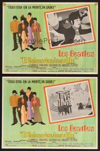 2w202 YELLOW SUBMARINE 4 Mexican LC '68 Beatles John, Paul, Ringo & George, psychedelic border art!