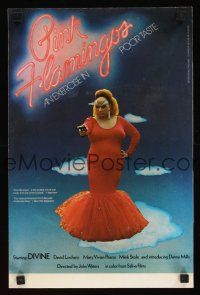 2w044 PINK FLAMINGOS 11x17 '72 Divine, Mink Stole, John Waters' classic exercise in poor taste!