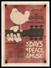 2w045 WOODSTOCK special 11x15 '70 legendary rock 'n' roll film, 3 days of peace, music & love!