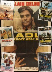 2x012 LOT OF 7 FOLDED ITALIAN AND FRENCH POSTERS '70 - '00 Alain Delon in Love Mates & more!