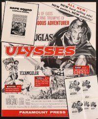 2x017 LOT OF 5 PRESSBOOKS & AD SLICKS '60 - '74 Ulysses R60, Rape Squad, Quiet Day in Belfast