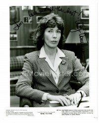 2x279 LILY TOMLIN signed 8x10 REPRO still '00s portrait as an officer worker from Nine To Five!